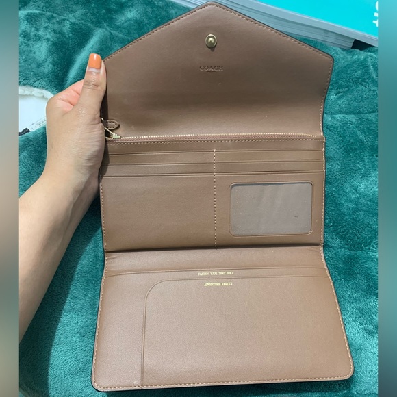 EUC Coach Envelope Travel Wallet - Two Tone Monogram - Picture 2 of 4